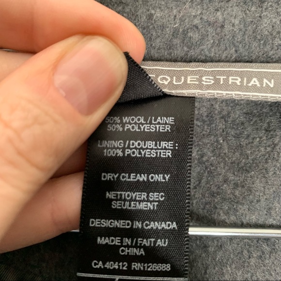 Noel Asmar Womens Size S Melton Wool Blazer Equestrian Jacket Elbow Patches - Picture 5 of 5